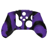 PlayVital Samurai Edition Purple & Black Anti-slip Controller Grip Silicone Skin, Ergonomic Soft Rubber Protective Case Cover for Xbox Series S/X Controller with Black Thumb Stick Caps - WAX3023