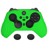 PlayVital Samurai Edition Anti Slip Silicone Case Cover for Xbox Elite Wireless Controller Series 2, Ergonomic Soft Rubber Skin Protector for Xbox Elite Series 2 with Thumb Grip Caps - Green - XBE2M011