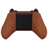 PlayVital Samurai Edition Signal Brown Anti-Slip Controller Grip Silicone Skin for Xbox One X/S Controller, Ergonomic Soft Rubber Protective Case Cover for Xbox One S/X Controller with Black Thumb Stick Caps - XOQ046