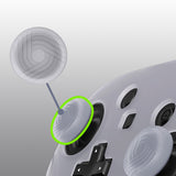 PlayVital Samurai Edition Ergonomic Silicone Skin Protective Case for Nintendo Switch Pro Controller, Soft Anti-slip Controller Grip Protector for Nintendo Switch Pro with Thumb Grip Caps - Clear White - EBNPP008