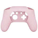 PlayVital Samurai Edition Ergonomic Silicone Skin Protective Case for Nintendo Switch Pro Controller, Soft Anti-slip Controller Grip Protector for Nintendo Switch Pro with Thumb Grip Caps - Cherry Blossoms Pink - EBNPP011