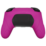 PlayVital Samurai Edition Ergonomic Silicone Skin Protective Case for Nintendo Switch Pro Controller, Soft Anti-slip Controller Grip Protector for Nintendo Switch Pro with Thumb Grip Caps - Neon Purple - EBNPP010