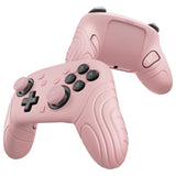 PlayVital Samurai Edition Protective Skin Case for Nintendo Switch 2 Pro Controller with Back Button Caps & Thumb Grips & Stickers, Shockproof  for Switch 2 Pro Controller Silicone Cover - Cherry Blossoms Pink - BADPTP003