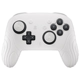 PlayVital Samurai Edition Protective Skin Case for Nintendo Switch 2 Pro Controller with Back Button Caps & Thumb Grips & Stickers, Shockproof  for Switch 2 Pro Controller Silicone Cover - White - BADPTP002