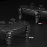 PlayVital BLADE 2 Pairs Shoulder Buttons Extension Triggers for ps5 Controller, Game Improvement Adjusters for PS Portal Remote Player, Bumper Trigger Extenders for ps5 Edge Controller - Graphite Carbon Fiber - PFPJ142