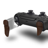 PlayVital BLADE 2 Pairs Shoulder Buttons Extension Triggers for ps5 Controller, Game Improvement Adjusters for ps5 Controller, Bumper Trigger Extenders for ps5 Controller - Wood Grain - PFPJ143