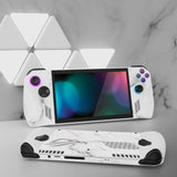 PlayVital Seamless White Marble Custom Stickers Vinyl Wraps Protective Skin Decal for ROG Ally Handheld Gaming Console - RGTM007