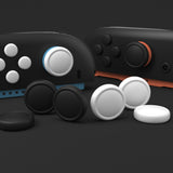 PlayVital Silicone Button Covers and Thumb Grip Set for Nintendo Switch 2, 8 Colorful ABXY Directional Button Caps & 8 Joystick Caps for Joycon 2 - Black & White - WWYNTM051