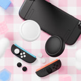 PlayVital Silicone Button Covers and Thumb Grip Set for Nintendo Switch 2, 8 Colorful ABXY Directional Button Caps & 8 Joystick Caps for Joycon 2 - Black & White - WWYNTM051