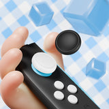 PlayVital Silicone Button Covers and Thumb Grip Set for Nintendo Switch 2, 8 Colorful ABXY Directional Button Caps & 8 Joystick Caps for Joycon 2 - Black & White - WWYNTM051