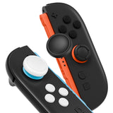 PlayVital Silicone Button Covers and Thumb Grip Set for Nintendo Switch 2, 8 Colorful ABXY Directional Button Caps & 8 Joystick Caps for Joycon 2 - Black & White - WWYNTM051