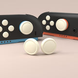 PlayVital Silicone Button Covers and Thumb Grip Set for Nintendo Switch 2, 2 ABXY Directional Button Caps & 2 Joystick Caps for Joycon 2 - Antique Yellow - WWYNTM045