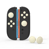 PlayVital Silicone Button Covers and Thumb Grip Set for Nintendo Switch 2, 2 ABXY Directional Button Caps & 2 Joystick Caps for Joycon 2 - Antique Yellow - WWYNTM045