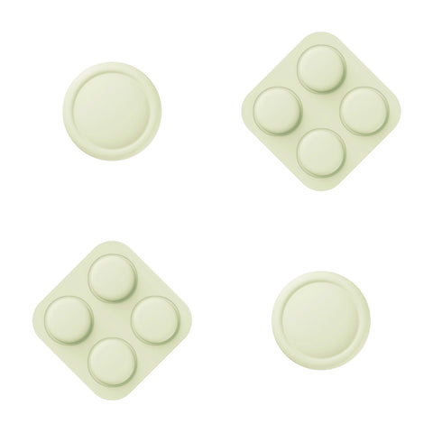 PlayVital Silicone Button Covers and Thumb Grip Set for Nintendo Switch 2, 2 ABXY Directional Button Caps & 2 Joystick Caps for Joycon 2 - Antique Yellow - WWYNTM045