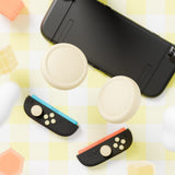 PlayVital Silicone Button Covers and Thumb Grip Set for Nintendo Switch 2, 2 ABXY Directional Button Caps & 2 Joystick Caps for Joycon 2 - Antique Yellow - WWYNTM045