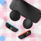PlayVital Silicone Button Covers and Thumb Grip Set for Nintendo Switch 2, 4 Colorful ABXY Directional Button Caps & 2 Joystick Caps for Joycon 2 - Black - WWYNTM042