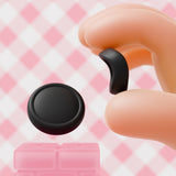 PlayVital Silicone Button Covers and Thumb Grip Set for Nintendo Switch 2, 4 Colorful ABXY Directional Button Caps & 2 Joystick Caps for Joycon 2 - Black - WWYNTM042