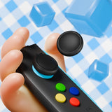 PlayVital Silicone Button Covers and Thumb Grip Set for Nintendo Switch 2, 4 Colorful ABXY Directional Button Caps & 2 Joystick Caps for Joycon 2 - Black - WWYNTM042