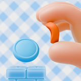 PlayVital Silicone Button Covers and Thumb Grip Set for Nintendo Switch 2, 2 ABXY Directional Button Caps & 2 Joystick Caps for Joycon 2 - Blue & Orange - WWYNTM048