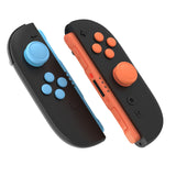 PlayVital Silicone Button Covers and Thumb Grip Set for Nintendo Switch 2, 2 ABXY Directional Button Caps & 2 Joystick Caps for Joycon 2 - Blue & Orange - WWYNTM048