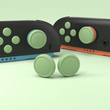 PlayVital Silicone Button Covers and Thumb Grip Set for Nintendo Switch 2, 2 ABXY Directional Button Caps & 2 Joystick Caps for Joycon 2 - Matcha Green - WWYNTM046