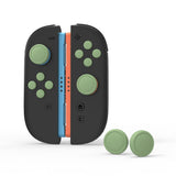 PlayVital Silicone Button Covers and Thumb Grip Set for Nintendo Switch 2, 2 ABXY Directional Button Caps & 2 Joystick Caps for Joycon 2 - Matcha Green - WWYNTM046