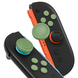 PlayVital Silicone Button Covers and Thumb Grip Set for Nintendo Switch 2, 2 ABXY Directional Button Caps & 2 Joystick Caps for Joycon 2 - Matcha Green - WWYNTM046
