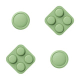 PlayVital Silicone Button Covers and Thumb Grip Set for Nintendo Switch 2, 2 ABXY Directional Button Caps & 2 Joystick Caps for Joycon 2 - Matcha Green - WWYNTM046