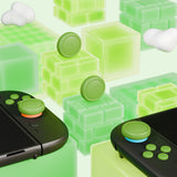 PlayVital Silicone Button Covers and Thumb Grip Set for Nintendo Switch 2, 2 ABXY Directional Button Caps & 2 Joystick Caps for Joycon 2 - Matcha Green - WWYNTM046