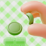 PlayVital Silicone Button Covers and Thumb Grip Set for Nintendo Switch 2, 2 ABXY Directional Button Caps & 2 Joystick Caps for Joycon 2 - Matcha Green - WWYNTM046
