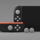 PlayVital Silicone Button Covers and Thumb Grip Set for Nintendo Switch 2, 2 ABXY Directional Button Caps & 2 Joystick Caps for Joycon 2 - New Hope Gray - WWYNTM047