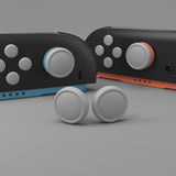 PlayVital Silicone Button Covers and Thumb Grip Set for Nintendo Switch 2, 2 ABXY Directional Button Caps & 2 Joystick Caps for Joycon 2 - New Hope Gray - WWYNTM047