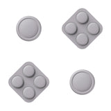 PlayVital Silicone Button Covers and Thumb Grip Set for Nintendo Switch 2, 2 ABXY Directional Button Caps & 2 Joystick Caps for Joycon 2 - New Hope Gray - WWYNTM047