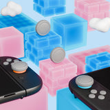 PlayVital Silicone Button Covers and Thumb Grip Set for Nintendo Switch 2, 2 ABXY Directional Button Caps & 2 Joystick Caps for Joycon 2 - New Hope Gray - WWYNTM047
