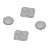 PlayVital Silicone Button Covers and Thumb Grip Set for Nintendo Switch 2, 2 ABXY Directional Button Caps & 2 Joystick Caps for Joycon 2 - New Hope Gray - WWYNTM047