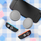 PlayVital Silicone Button Covers and Thumb Grip Set for Nintendo Switch 2, 2 ABXY Directional Button Caps & 2 Joystick Caps for Joycon 2 - New Hope Gray - WWYNTM047