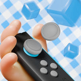 PlayVital Silicone Button Covers and Thumb Grip Set for Nintendo Switch 2, 2 ABXY Directional Button Caps & 2 Joystick Caps for Joycon 2 - New Hope Gray - WWYNTM047