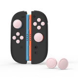 PlayVital Silicone Button Covers and Thumb Grip Set for Nintendo Switch 2, 2 ABXY Directional Button Caps & 2 Joystick Caps for Joycon 2 - Pink - WWYNTM044