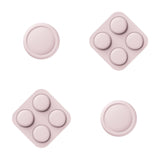 PlayVital Silicone Button Covers and Thumb Grip Set for Nintendo Switch 2, 2 ABXY Directional Button Caps & 2 Joystick Caps for Joycon 2 - Pink - WWYNTM044