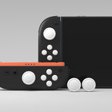 PlayVital Silicone Button Covers and Thumb Grip Set for Nintendo Switch 2, 2 ABXY Directional Button Caps & 2 Joystick Caps for Joycon 2 - White - WWYNTM043