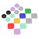 PlayVital Silicone Button Covers and Thumb Grip Set for Nintendo Switch 2, 8 Colorful ABXY Directional Button Caps & 8 Joystick Caps for Joycon 2 - Soft Violet & Mint Green & Black & Gray - WWYNTM076