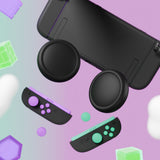 PlayVital Silicone Button Covers and Thumb Grip Set for Nintendo Switch 2, 8 Colorful ABXY Directional Button Caps & 8 Joystick Caps for Joycon 2 - Soft Violet & Mint Green & Black & Gray - WWYNTM076