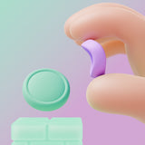 PlayVital Silicone Button Covers and Thumb Grip Set for Nintendo Switch 2, 8 Colorful ABXY Directional Button Caps & 8 Joystick Caps for Joycon 2 - Soft Violet & Mint Green & Black & Gray - WWYNTM076