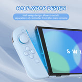 PlayVital Solid Color Series Protective Case for Nintendo Switch 2, Anti-Scratches Hard Shell Dockable Grip Cover with Extra Foldable Stand & Thumb Grips for Nintendo Switch 2  - Heaven Blue - AXKNTM009