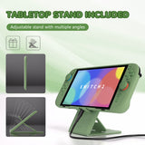 PlayVital Solid Color Series Protective Case for Nintendo Switch 2, Anti-Scratches Hard Shell Dockable Grip Cover with Extra Foldable Stand & Thumb Grips for Nintendo Switch 2  - Matcha Green - AXKNTM005