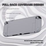 PlayVital Solid Color Series Protective Case for Nintendo Switch 2, Anti-Scratches Hard Shell Dockable Grip Cover with Extra Foldable Stand & Thumb Grips for Nintendo Switch 2  - New Hope Gray - AXKNTM008