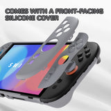 PlayVital Solid Color Series Protective Case for Nintendo Switch 2, Anti-Scratches Hard Shell Dockable Grip Cover with Extra Foldable Stand & Thumb Grips for Nintendo Switch 2  - New Hope Gray - AXKNTM008