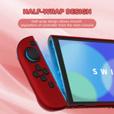PlayVital Solid Color Series Protective Case for Nintendo Switch 2, Anti-Scratches Hard Shell Dockable Grip Cover with Extra Foldable Stand & Thumb Grips for Nintendo Switch 2  - Scarlet Red - AXKNTP006