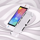 PlayVital Solid Color Series Protective Case for Nintendo Switch 2, Anti-Scratches Hard Shell Dockable Grip Cover with Extra Foldable Stand & Thumb Grips for Nintendo Switch 2  - White - AXKNTM006