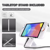 PlayVital Solid Color Series Protective Case for Nintendo Switch 2, Anti-Scratches Hard Shell Dockable Grip Cover with Extra Foldable Stand & Thumb Grips for Nintendo Switch 2  - White - AXKNTM006
